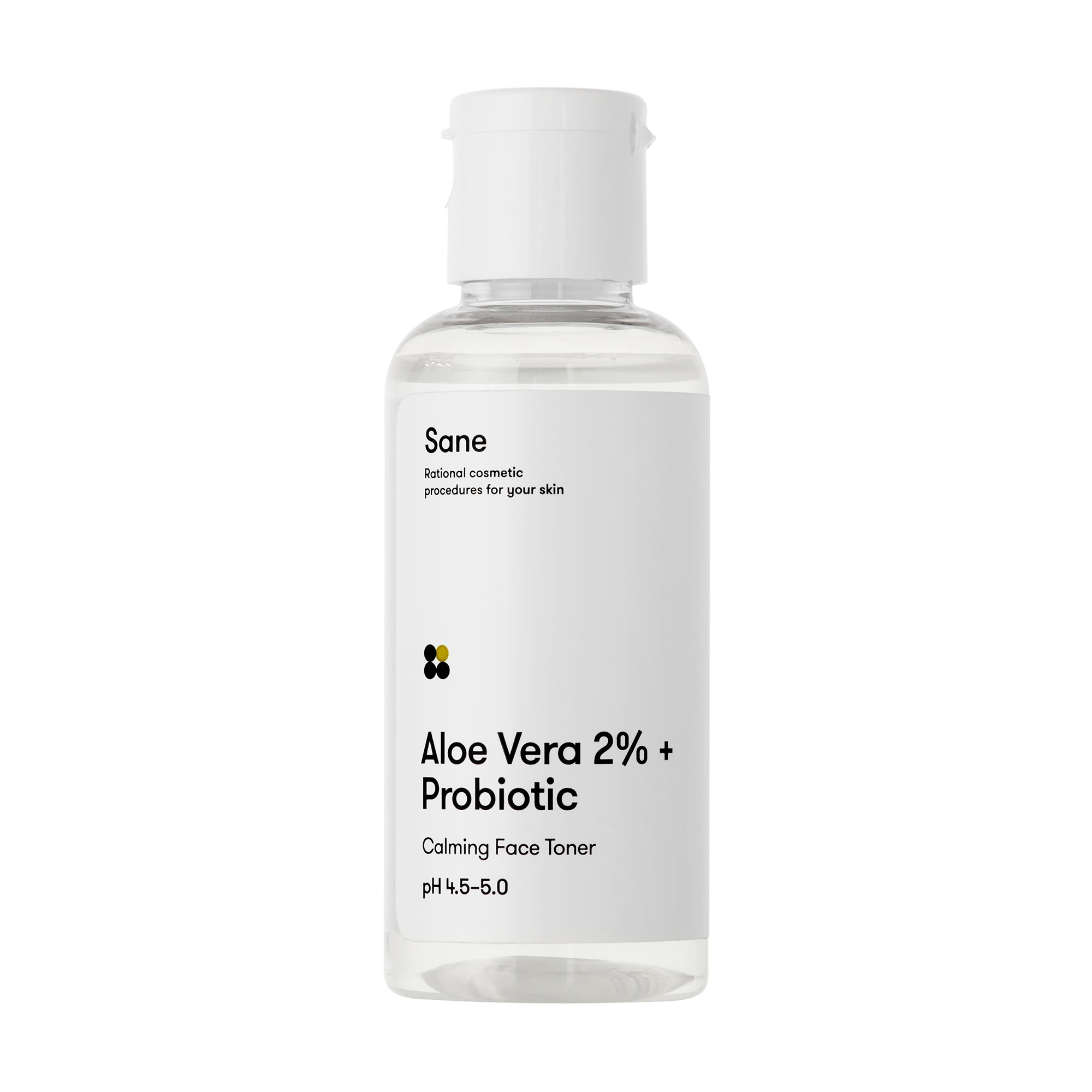 Заспокійливий тонік для обличчя Sane Aloe Vera 2% + Probiotic Calming Face Toner, 50 мл